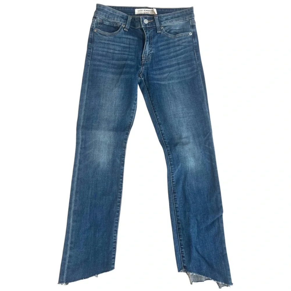 Lucky ReMade Ava Skinny Raw Hem Blue Jeans